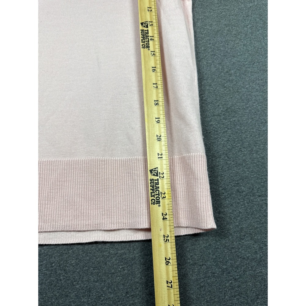 Talbots Womens Pink Pure Merino Wool Sweater Size M minimalist Chic Old money - Picture 8 of 8